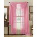 Qutain Linen Solid Viole Sheer Curtain Window Panel Drapes Set of Two (2) 55 x 95 inch Many Colors