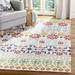 SAFAVIEH Wyndham Fionntan Abstract Floral Wool Area Rug Ivory/Multi 8 9 x 8 9 Square