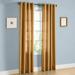 1 PANEL Nancy SOLID GOLD SEMI SHEER WINDOW FAUX SILK ANTIQUE BRONZE GROMMETS CURTAIN DRAPES 55 WIDE X 84 LENGTH