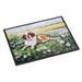 Carolines Treasures 7446JMAT Saint Bernard in Flowers Indoor or Outdoor Mat 24x36 36 L x 24 W multicolor