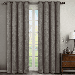 Bella Pair (Set Of 2) Blackout Weave Embossed Grommet Energy-Efficient Curtain Panels - Gray - 104X96