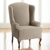 Brylanehome Bh Studio Brighton Stretch Wing Chair Slipcover Stone