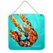 Carolines Treasures MW1025DS66 Crawfish Electric Claw Aqua Green Wall or Door Hanging Prints 6x6 multicolor