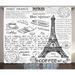Paris Decor Curtains 2 Panels Set Traditional Famous Parisian Elements Bonjour Croissan Coffee Eiffel Tower Illustration Living Room Bedroom Accessories 108 X 90 Inches by Ambesonne