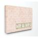 The Stupell Home Decor Collection Mr. and Mrs. Green Stencil on Pink Patterns Canvas Wall Art