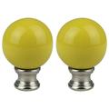 Urbanest Ceramic Ball Lamp Finial 2 Tall Yellow Set of 2