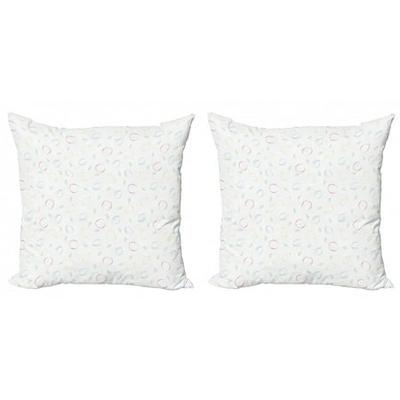 Ambesonne Abstract Shape Cushion Cover Set of 2 for Couch and Bed in 4 Sizes 
