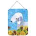 Carolines Treasures SS4116DS1216 Bedlington Terrier in Summer Flowers Wall or Door Hanging Prints 12x16 multicolor