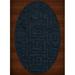 Dalyn Dover Area Rug DV13 Dv13 Navy Squares Maze 10 x 14 Oval