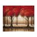 Trademark Fine Art Parade of Red Trees Wooden Wall Art Art by Rio
