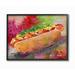 The Stupell Home Decor Collection Brightly Colored Hot Dog Still Life Food Painting Oversized Framed Giclee Texturized Art 16 x 1.5 x 20