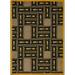 Joy Carpets 1666D-02 Any Day Matinee Admit One Rectangle Theater Area Rugs 02 Brown - 7 ft. 8 in. x 10 ft. 9 in.