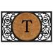 Calloway Mills Armada Circle Monogram Outdoor Doormat 22 x 36 (Letter T)