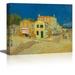 wall26 Canvas Print Wall Art The Yellow House by Master Artist Vincent Van Gogh Nature Wilderness Illustrations Fine Art Relax/Calm Multicolor for Living Room Bedroom Office - 16 x24