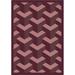 Joy Carpets 1505C-05 Rooftop Plum 5 ft.4 in. x 7 ft.8 in. WearOn Nylon Machine Tufted- Cut Pile Whimsy Rug