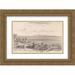 Eugene von Guerard 2x Matted 24x20 Gold Ornate Framed Art Print View of a part of the Australian Pyrenees little Mt Cole and Ararat taken from the slopes of Mt William