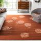 SAFAVIEH Soho Asher Floral Wool Area Rug Rust 8 x 8 Square