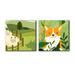 wall26 - 2 Panel Square Canvas Wall Art - Cute Cartoon Sheep and Dog - Giclee Print Gallery Wrap Modern Home Art Ready to Hang - 24 x24 x 2 Panels