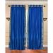Blue Ring Top Sheer Sari Curtain / Drape / Panel - 80W x 120L - Piece