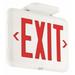 Dual-Lite Led Exit Sign Ac Only Red Letters White Damp Location Listed