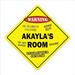 SignMission X-Akaylas Room 12 x 12 in. Crossing Zone Xing Room Sign - Akaylas