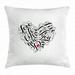 Love Throw Pillow Cushion Cover Inspiring Quotes in Heart Shape Positive Vibes Valentines Day Romance Decorative Square Accent Pillow Case 18 X 18 Inches Dark Coral Black White by Ambesonne