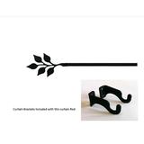 Village Wrought Iron Leaf Curtain Rod - Small