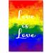 Awkward Styles Love is Love Canvas Quotes LGBTQ Pride Flag Home Decor Ideas Gay Love Quotes LGBTQ Flag Canvas Decor Rainbow Flag Canvas Art Gay Room Decor Love is Love Fine Art Prints Ready to Hang