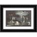 Currier and Ives 2x Matted 24x18 Black Ornate Framed Art Print Midnight Race on the Mississippi