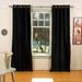 Black Ring / Grommet Top Velvet Curtain / Drape / Panel - 60W x 84L - Piece