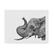 Trademark Fine Art Elephant Line Art Canvas Art by Let Your Art Soar