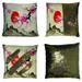 GCKG Landscape Pillowcase Japanese Sakura Cherry Blossom Moon Reversible Mermaid Sequin Pillow Case Home Decor Cushion Cover 18x18 inches