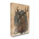 Stupell Industries Deer Portrait Gray Brown Animal Painting Canvas Wall Art by Jacob Green