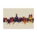 Trademark Fine Art Stoke-on-Trent England Skyline III Canvas Art by Michael Tompsett