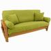 Blazing Needles Solid Twill 8 to 9 Futon Cover Set with 4 Throw Pillows (Set of 5) Full Mojito Lime