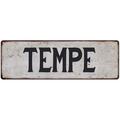TEMPE Vintage Look Rustic Metal City State Sign 6 x 18 Matte Finish Metal 106180041025