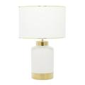 CosmoLiving by Cosmopolitan 23 White Table Lamp with White Fabric Shade