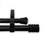 Lee 13/16 Double Curtain Rod-Color:Black Size:28-48