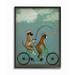 The Stupell Home Decor Collection Boxer Dogs Share a Bicycle Framed Giclee Texturized Art 11 x 1.5 x 14