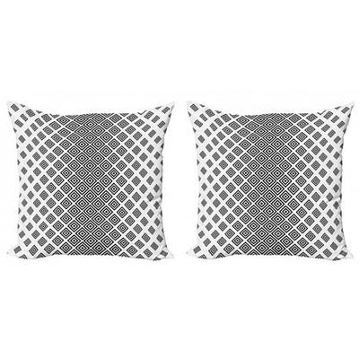 16x16 Floral & Geometric Patterns or Designs Modern Geometric Repeating Pattern Grey Throw Pillow Multicolor
