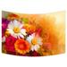 ZKGK Daisy Floral Flower Pattern Tapestry Wall Hanging Wall Decor Art for Living Room Bedroom Dorm Cotton Linen Decoration 40x60 Inches