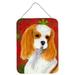 Carolines Treasures SS4734DS1216 Cavalier Spaniel Red and Green Snowflakes Holiday Christmas Wall or Door Hanging