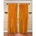 Mustard Ring Top Sheer Sari Curtain / Drape / Panel - 43W x 63L - Piece