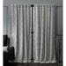 Nicole Miller Treillage Woven Room Darkening Blackout Hidden Tab/Rod Pocket Top Curtain Panel Pair 52 x84 Dove Grey