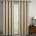 Bella Pair (Set Of 2) Blackout Weave Embossed Grommet Energy-Efficient Curtain Panels - Beige - 104X96