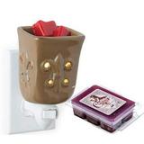 TOFFE FLEUR DE LIS Pluggable Fragrance Warmer Gift Set with Courtneys Wax Melt - CINNAMON-APPLE