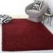 SAFAVIEH Santa Monica Chelsey Solid Shag Area Rug Maroon 4 x 6