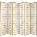 Legacy Decor Japanese Oriental 6 Panel Room Divider 71 Tall Natural