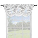 Single Soho Faux Silk Waterfall Window Valance- White - 57x37