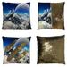 GCKG Fantasy Pillowcase Celestial View of Snow Mountains and Alien Planet Reversible Mermaid Sequin Pillow Case Home Decor Cushion Cover 20x20 inches